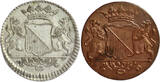 NETHERLANDS Duit 1739 & 1751 Utrecht - LOT of 2 coins vz-/vz