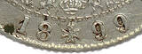 BELGIUM 50 Centiemen 1899 over 86 VL Leopold II stgl-