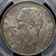 BELGIUM 5 Francs 1870 Leopold II MS62