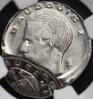 BELGIUM 1 Franc 1989 FR Boudewijn / Baudouin I - EXTREME MINT ERROR / MISSLAG NGC MINT ERROR MS 62