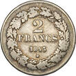 BELGIUM 2 Francs 1843 Leopold I s+