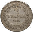 BELGIUM 2 Francs 1840 Leopold I ss+