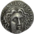 ANCIENT GREECE AR Tetradrachm c. 229-205 B.C. Islands off Caria - Rhodos - plate coin in SNG v.Aulock - ex Bank Leu AG ss+, schöne Tönung, hohes Relief