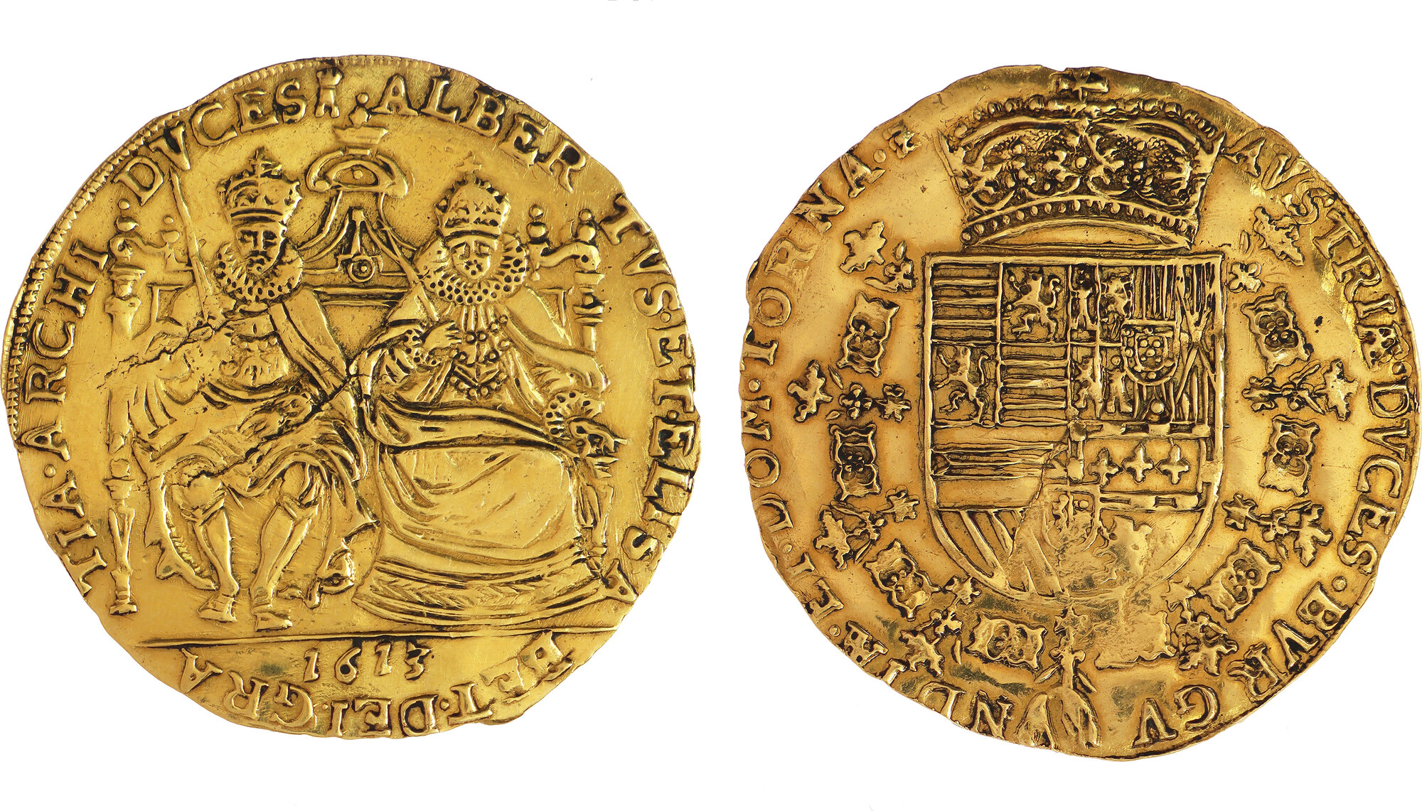 Southern Netherlands Double Souverain 1613 Seigniory of Tournai