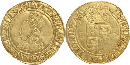 England Half Pound n.d. (1560-1) Elizabeth I - Second issue - mm. cross crosslet ss+/vzgl-