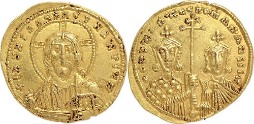 Byzantine Empire AV Solidus 945-959 AD Constantine VII Porphyrogenitus, with Romanus II - Constantin