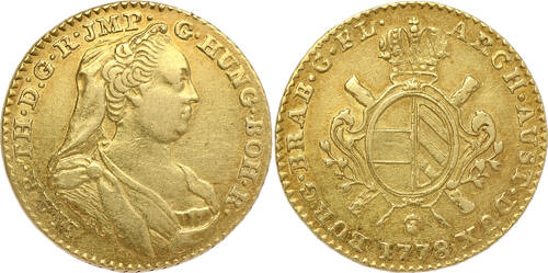 Austrian Netherlands Double Souverain d'Or 1778 Duchy of Brabant (Brussels) - Maria Theresia ss