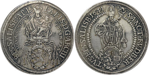 AUSTRIAN STATES Reichstaler 1641 Archbishopric of Salzburg - Paris von Lodron SS+/VZ-