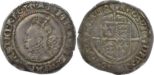 England Sixpence 1570 Elizabeth I - Third issue - mm. castle - ex Comber , ex Lingford coll. ss+, l.