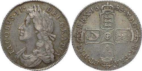 England Shilling 1685 James II ss