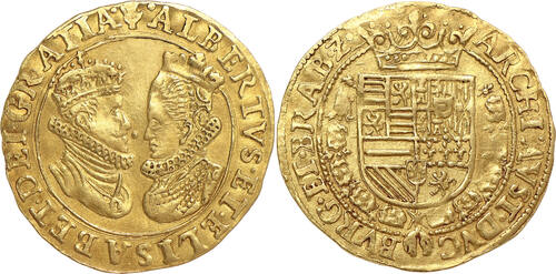 Southern Netherlands Double Ducat n.d. (1600-11) Duchy of Brabant (Antwerp) - Albrecht & Isabella ss