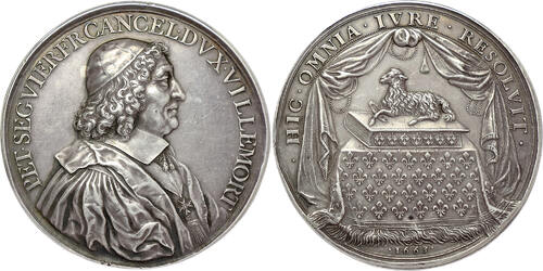 AR Medal 1663 Pierre Séguier, Chancellor of France - attr. Jean Warin (Paris) Vzgl, sch. Tönung