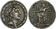 Seleucid Empire AR Tetradrachm 109-96 B.C. Seleucis and Pieria - Antiochos VIII Epiphanes (Grypos) Fast vzgl, sch. Kabinett Tönung