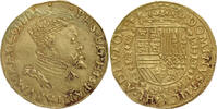 SPANISH NETHERLANDS Gold Real / Gouden Reaal n.d. (1560-1576) County of Flanders - Philip II - Bruges mint - old collection provenance SS+