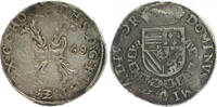 SPANISH NETHERLANDS ½ Burgundian Kruisrijksdaalder County of Holland - Philip II - Dordrecht Mint - RARE -