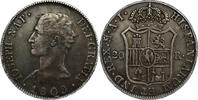 KINGDOM OF SPAIN 20 Reales Joseph Napoleon I - Madrid Mint - assayer initials A I - De Vellon Coinage -