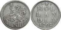 NETHERLANDS Duit Holland - Dutch Republic - Dordrecht - SILVER OFF METAL STRIKE -