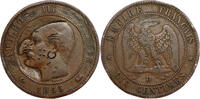 FRANCE Satirical Token on 10 Centimes Napoleon III depicted as 'bagnard' prisoner -