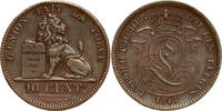 BELGIUM 10 Centimes 1848 Leopold I vz+/stgl-