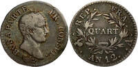 FRANCE Quart (1/4 Franc) Consulat - Bonaparte as Premier Consul -