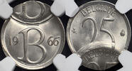 BELGIUM 25 Centimes Boudewijn / Baudouin I - EXTREME MINT ERROR / MISSLAG -