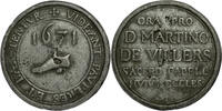 SOUTHERN NETHERLANDS Death Token / Poor Token Martin de Villers, cleric of the former chapter of Saint Donatian's Cathedral -