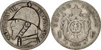 FRANCE Satirical Token on 1 Franc Second Empire - Napoleon III - Franco-Prussian War -