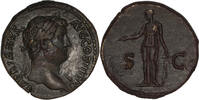 ROMAN EMPIRE AE Sestertius 137-138 AD Hadrianus fast vz