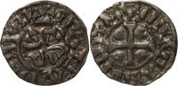 CAROLINGEAN EMPIRE AR Denier immobilisé Reign of Eudes (Odo) I of France or Charles III the Simple -