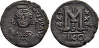 BYZANTINE EMPIRE &AElig; Follis of 40 Nummi RY 28 (554-555 AD) Justinianus I ss+ 115,00 EUR  zzgl. 11,00 EUR Versand