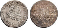 POLISH-LITHUANIAN COMMONWEALTH AR 3 Grosz (Groschen) or Trojak 1591 Sigi... 75,00 EUR  zzgl. 11,00 EUR Versand