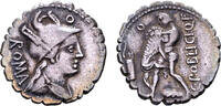 ROMAN REPUBLIC AR Denarius Serratus c. 80 BC Poblicia - C. Poblicius Q.f... 450,00 EUR  zzgl. 11,00 EUR Versand