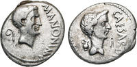 ROMAN REPUBLIC AR Denarius 43 BC Imperatorial - Marcus Antonius s+/ss- 1750,00 EUR kostenloser Versand