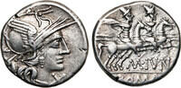 ROMAN REPUBLIC AR Denarius 145 BC Junia - M. Junius Silanus ss 225,00 EUR  zzgl. 11,00 EUR Versand