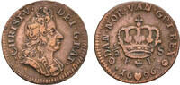 DENMARK 1/2 Skilling 1696 Christian V ss 100,00 EUR  zzgl. 11,00 EUR Versand