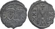 Constantinople 40 Nummi Leo V and Constantine -