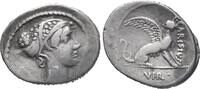Rome Denarius 46 BC. T. Carisius