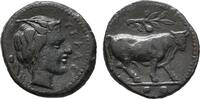 Sicily, Gela Tetras-Trionkion Sicily, Gela, c. 420-405 BC. Æ Tetras-Trionkion -