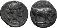 Sicily, Gela Tetras-Trionkion Sicily, Gela, c. 420-405 BC. Æ Tetras or Trionkion -