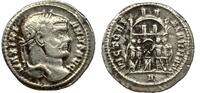 Roman Empire - Maximianus Herculius AR Argenteus (AD 286-305) / Four tetrarchs before city gate, ss 