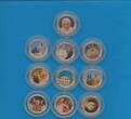Italie box with 10 coins of 50 lire with pope Benedictus XVI in email proof