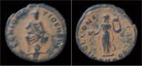 Roman 1/4 nummus Anonymous Pagan civic coinage under Maximinus II Daza AE quarter nummus -