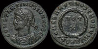 Roman Follis Constantine II AE follis wreath -