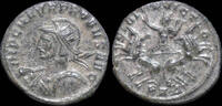 Roman antoninianus Probus silvered antoninianus Sol driving quadriga -