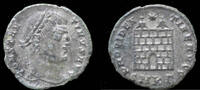 Roman AE3 Constantine I silvered AE3 campgate -
