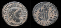 Roman Aantoninianus Licinius I AE3 Jupiter standing left -