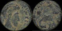 Barbaric radiates AE13 Barbaric AE13 of Constantius Gallus