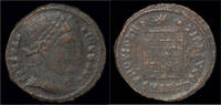 Roman follis Constantine I AE follis campgate