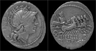 Roman denarius L.Sentius C.f. AR denarius