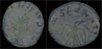 Barbaric radiates antoninianus Divo Claudio AE antoninianus COBSECRATIO- Hispanic imitation